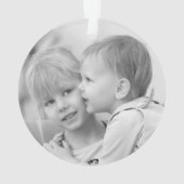 Personalisiertes Foto der Golden Tauben Ornament (Rückseite)