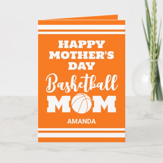 Personalisiertes Foto der Mama Basketball Karte (Vorderseite)