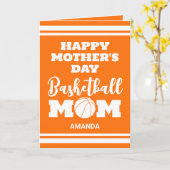 Personalisiertes Foto der Mama Basketball Karte (Gelbe Blume)