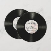 Personalisiertes Foto der Round Record Save the Da Date (Vorne/Hinten)