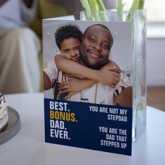 Personalisiertes Foto Der Vater, der hochgekletter Karte