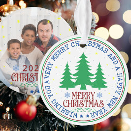Personalisiertes Foto der Weihnachtsfamilie Ornament