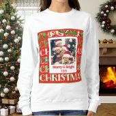 Personalisiertes Foto der Weihnachtsfamilie Sweatshirt