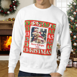 Personalisiertes Foto der Weihnachtsfamilie Sweatshirt