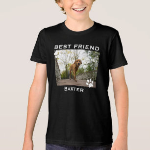 Personalisiertes Foto des besten Freundes Hundes Tri-Blend Shirt