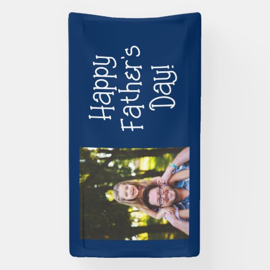 Personalisiertes Foto des glücklichen Vaters Banner (Vertikal)