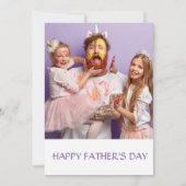 Personalisiertes Foto des glücklichen Vaters Dankeskarte (Vorderseite)