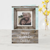 Personalisiertes Foto des glücklichen Vaters Karte (Gelbe Blume)