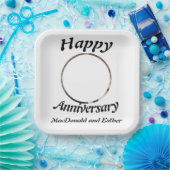 Personalisiertes Foto des Happy Anniversary Pappteller (Party)