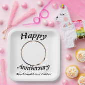 Personalisiertes Foto des Happy Anniversary Pappteller (Party)