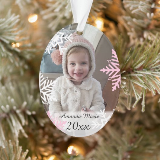 Personalisiertes Foto des Kindes Weihnachtskuchen Ornament (Baum)