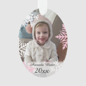 Personalisiertes Foto des Kindes Weihnachtskuchen Ornament (Vorderseite)