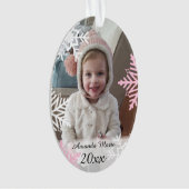 Personalisiertes Foto des Kindes Weihnachtskuchen Ornament (Vorderseite)