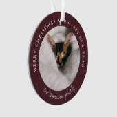 Personalisiertes Foto des klassischen Hahnentrittm Ornament (Vorderseite)