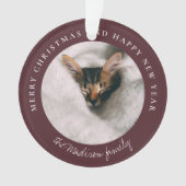 Personalisiertes Foto des klassischen Hahnentrittm Ornament (Vorderseite)