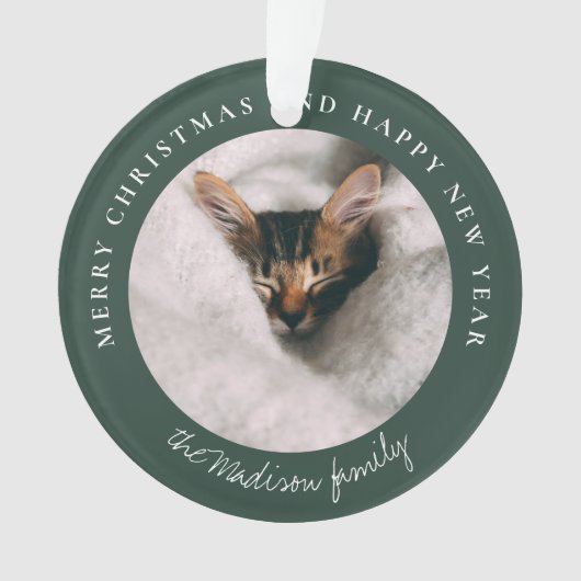 Personalisiertes Foto des klassischen Hahnentrittm Ornament (Vorderseite)