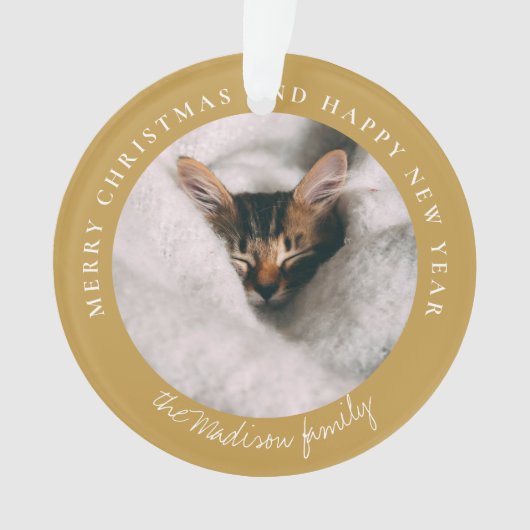 Personalisiertes Foto des klassischen Hahnentrittm Ornament (Vorderseite)