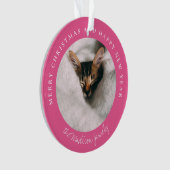 Personalisiertes Foto des klassischen Hahnentrittm Ornament (Vorderseite)