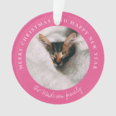 Personalisiertes Foto des klassischen Hahnentrittm Ornament (Vorderseite)