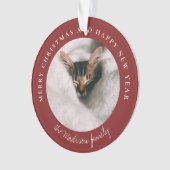 Personalisiertes Foto des klassischen Hahnentrittm Ornament (Vorderseite)