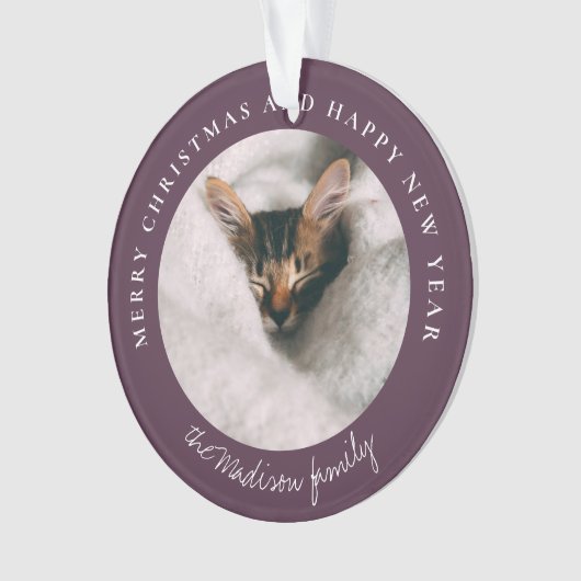 Personalisiertes Foto des klassischen Hahnentrittm Ornament (Vorderseite)