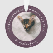 Personalisiertes Foto des klassischen Hahnentrittm Ornament (Vorderseite)