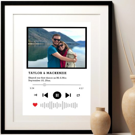 Personalisiertes Foto des Music Player Poster