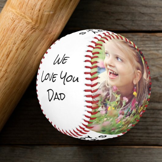 Personalisiertes Foto des Vaters Baseball