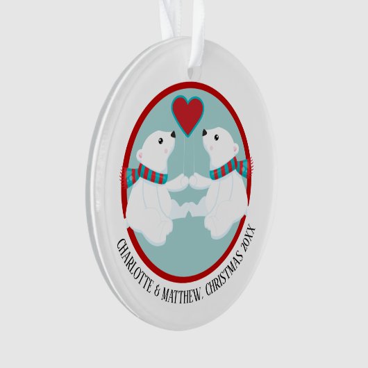 Personalisiertes Foto des Weihnachtspolars Ornament (Vorderseite)