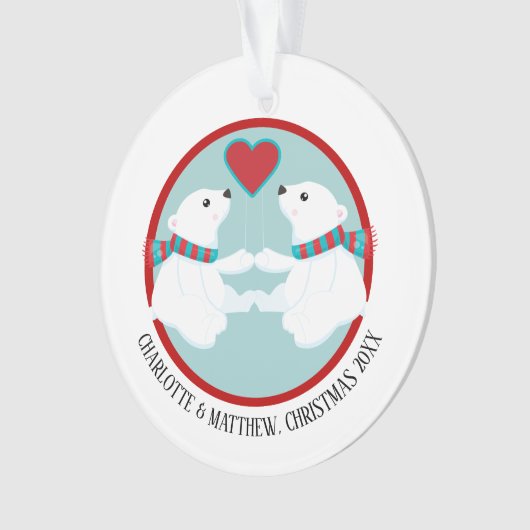 Personalisiertes Foto des Weihnachtspolars Ornament (Vorderseite)