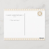 Personalisiertes Foto des "White & Gold Valentine Postkarte (Rückseite)