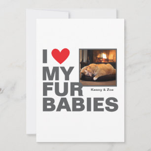 Personalisiertes Foto-Design "Ich ❤️ meine Pelzbab Einladung