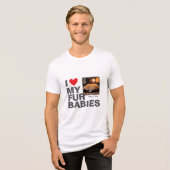 Personalisiertes Foto-Design "Ich ❤️ meine Pelzbab Tri-Blend Shirt (Vorderseite voll)
