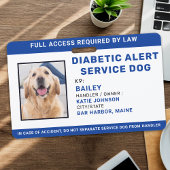 Personalisiertes Foto Diabetischer Warndienst Hund Ausweis