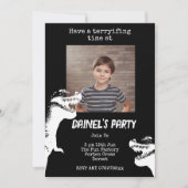 Personalisiertes Foto Dinosaur Geburtstagsparty Einladung (Vorderseite)