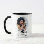 Personalisiertes Foto Dog Memorial Angel Wings Tasse (Links)