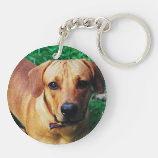 Personalisiertes Foto Doppelseitige Tastatur Schlüsselanhänger (Rückseite)