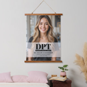 Personalisiertes Foto DPT Arzt für Physikalische T Wandteppich Mit Holzrahmen