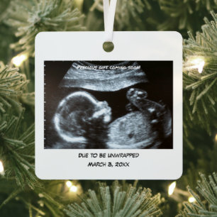 personalisiertes Foto "due bald" Ornament Aus Metall