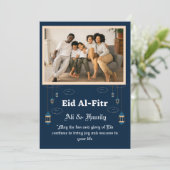 Personalisiertes Foto Eid Grußkarte Feiertagskarte (Stehend Vorderseite)