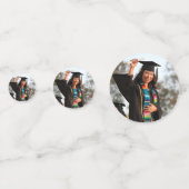 Personalisiertes Foto einer modernen Graduiertengr Konfetti (Rückseiten)