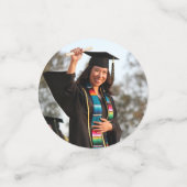 Personalisiertes Foto einer modernen Graduiertengr Konfetti (Klein Vorderseite)