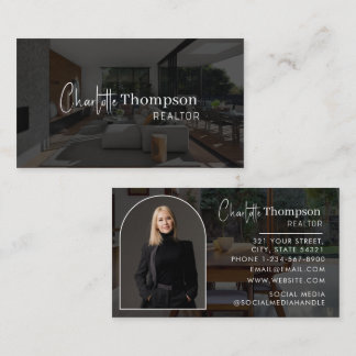Personalisiertes Foto eines Immobilienmaklers mode Visitenkarte