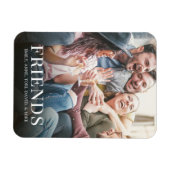 Personalisiertes Foto Einfache moderne Freunde maß Magnet (Horizontal)