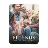 Personalisiertes Foto Einfache moderne Freunde maß Magnet (Vertikal)