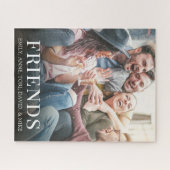 Personalisiertes Foto Einfache moderne Freunde maß Puzzle (Horizontal)