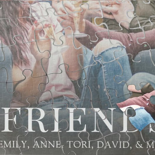 Personalisiertes Foto Einfache moderne Freunde maß Puzzle