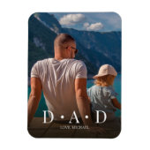 Personalisiertes Foto Einfaches Modernes Vater Magnet (Vertikal)