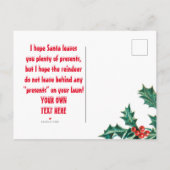 Personalisiertes Foto Einladungspostkarte (Rückseite)