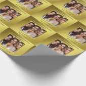 Personalisiertes Foto Elegante Golden Gradient Geschenkpapier (Ecke)
